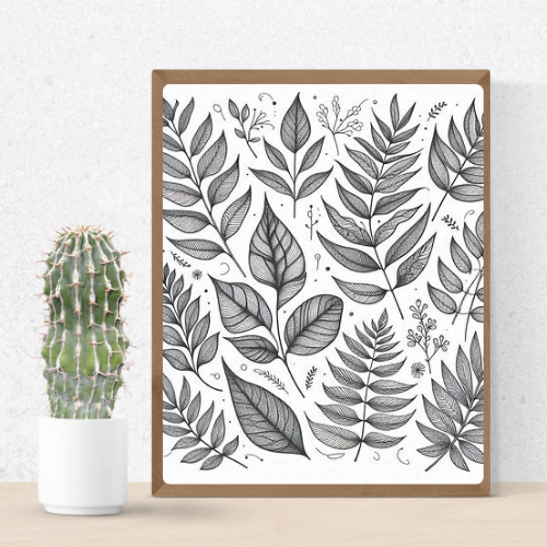 Botanical Leaf Line