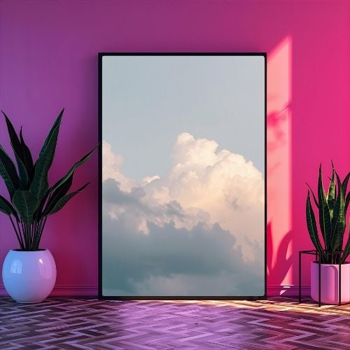 Soft Cloud Wall Art Printable – Minimal Sky Photography, Pastel Cloudscape Home Decor
