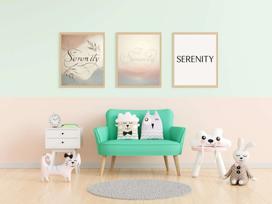 Serenity – Minimalist Typography Poster (Digital Download) earthART