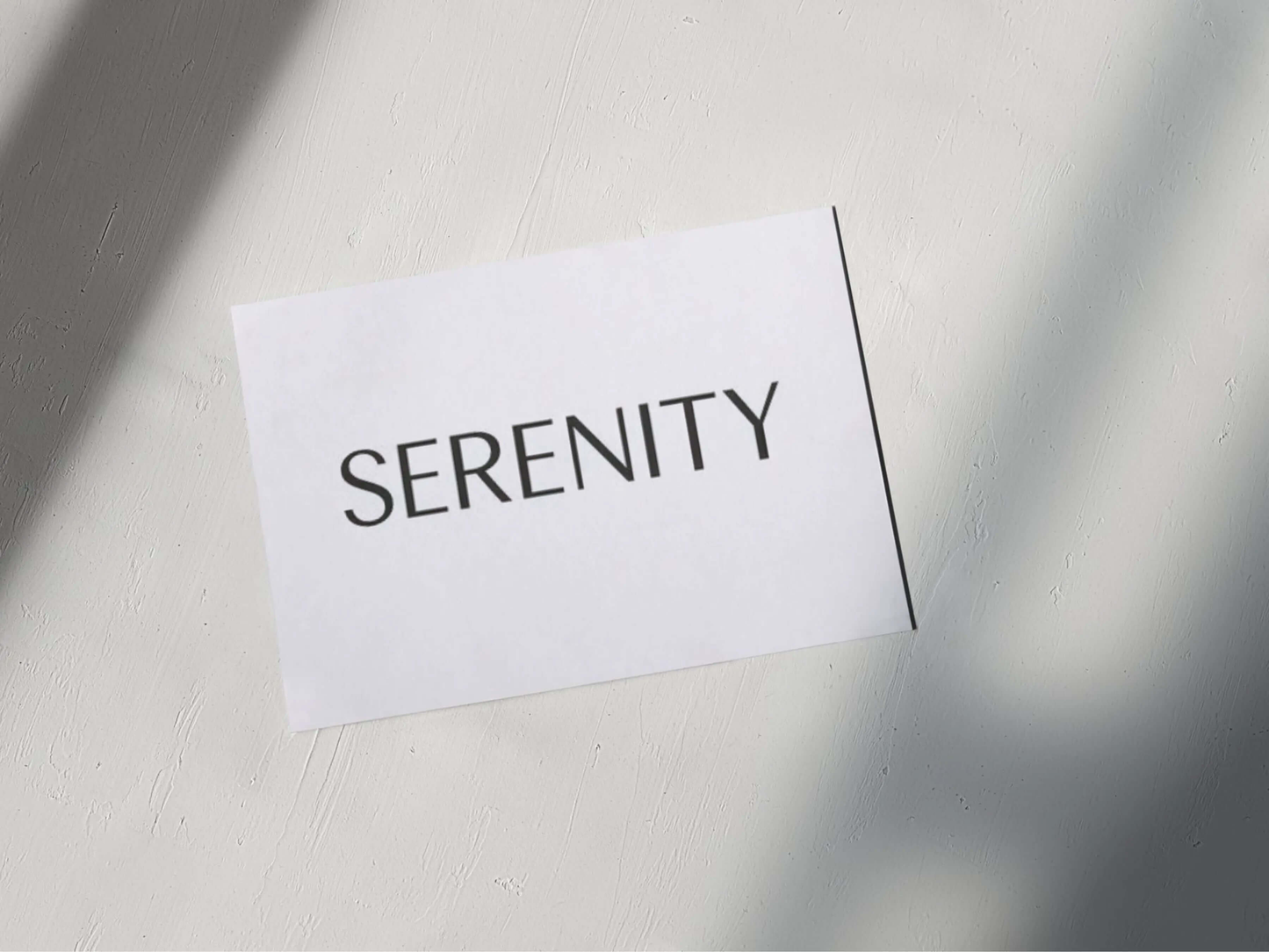 Serenity – Minimalist Typography Poster (Digital Download) earthART