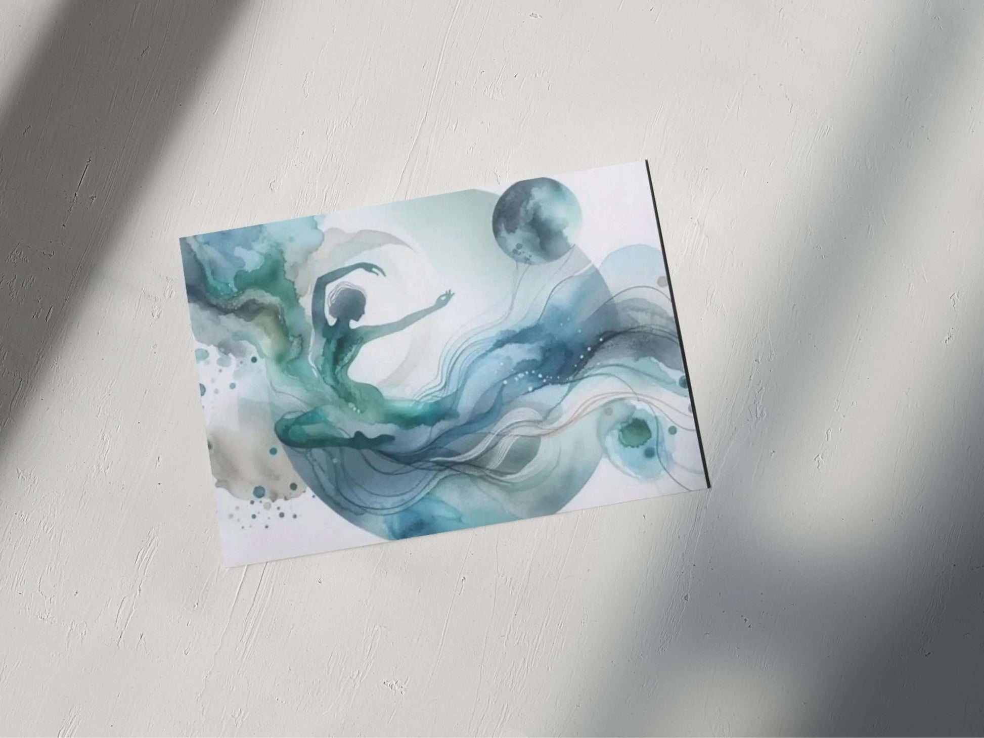 Yoga Pose Abstract Watercolor Poster – Digital Download earthART