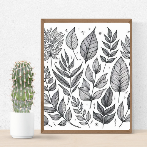 Botanical Leaf Line