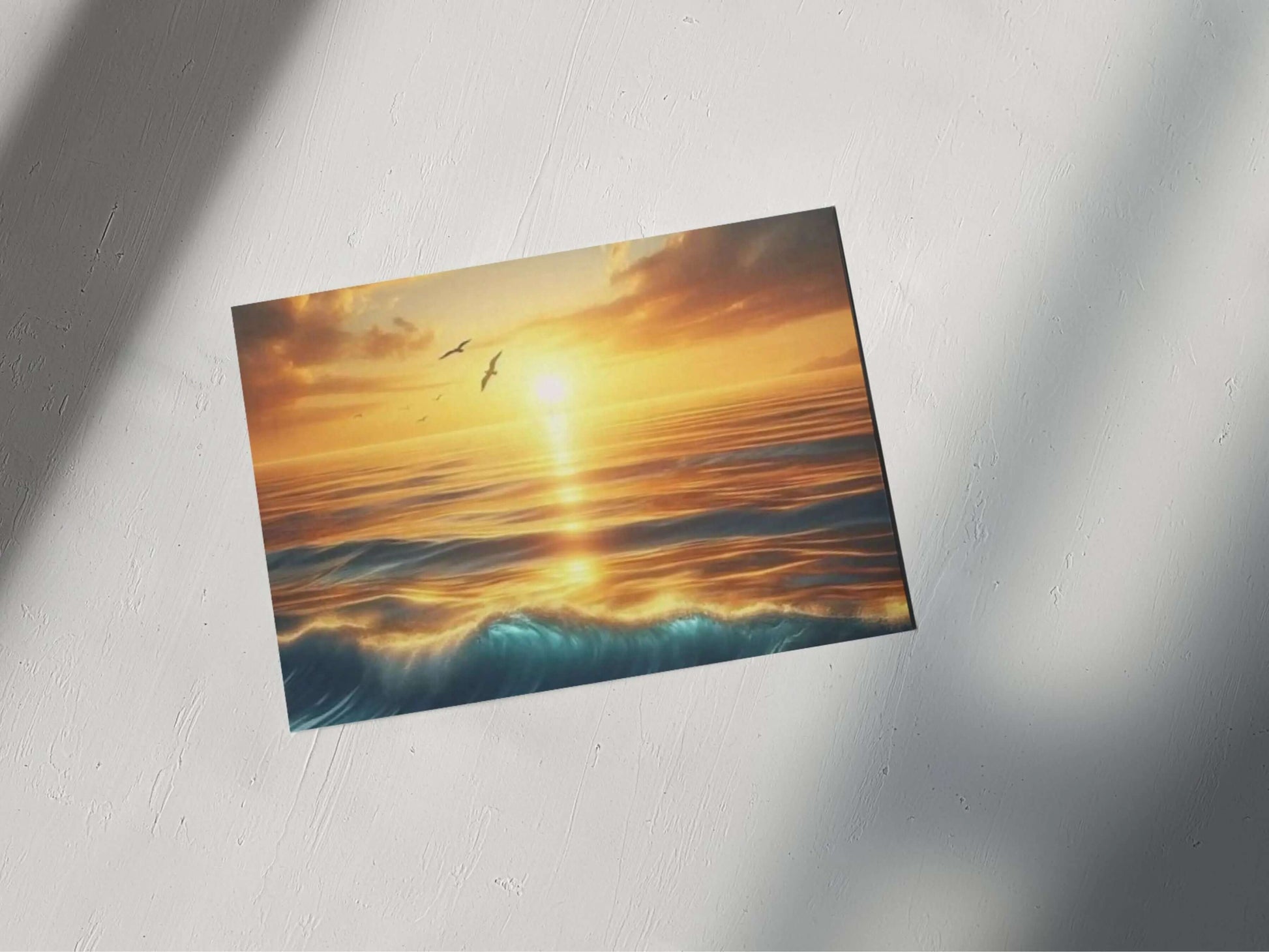 Golden Sunrise Over the Ocean – Digital Art Print (Instant Download) earthART