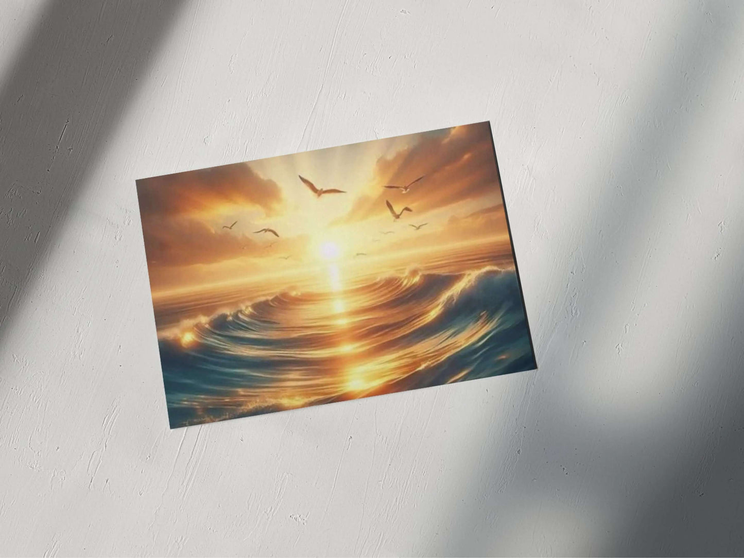 Golden Sunrise Over the Ocean – Digital Art Print (Instant Download) earthART