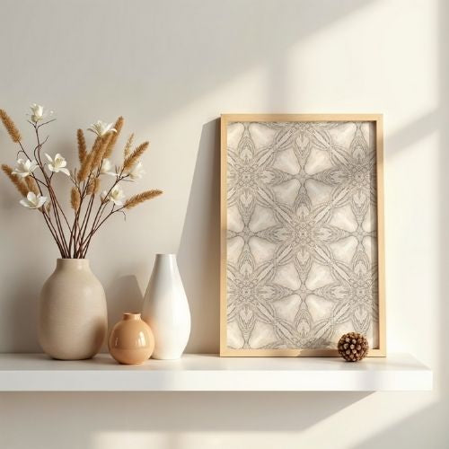 Neutral Abstract Pattern Wall Art Printable – Minimal Geometric Texture, Modern Beige Home Decor