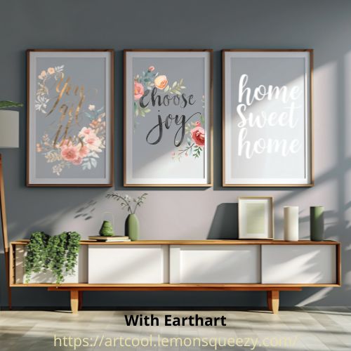 Inspirational Quote Wall Art Set – “Home Sweet Home”, “Choose Joy”, “You Got This” – Printable Motivational Posters, Digital Download Decor