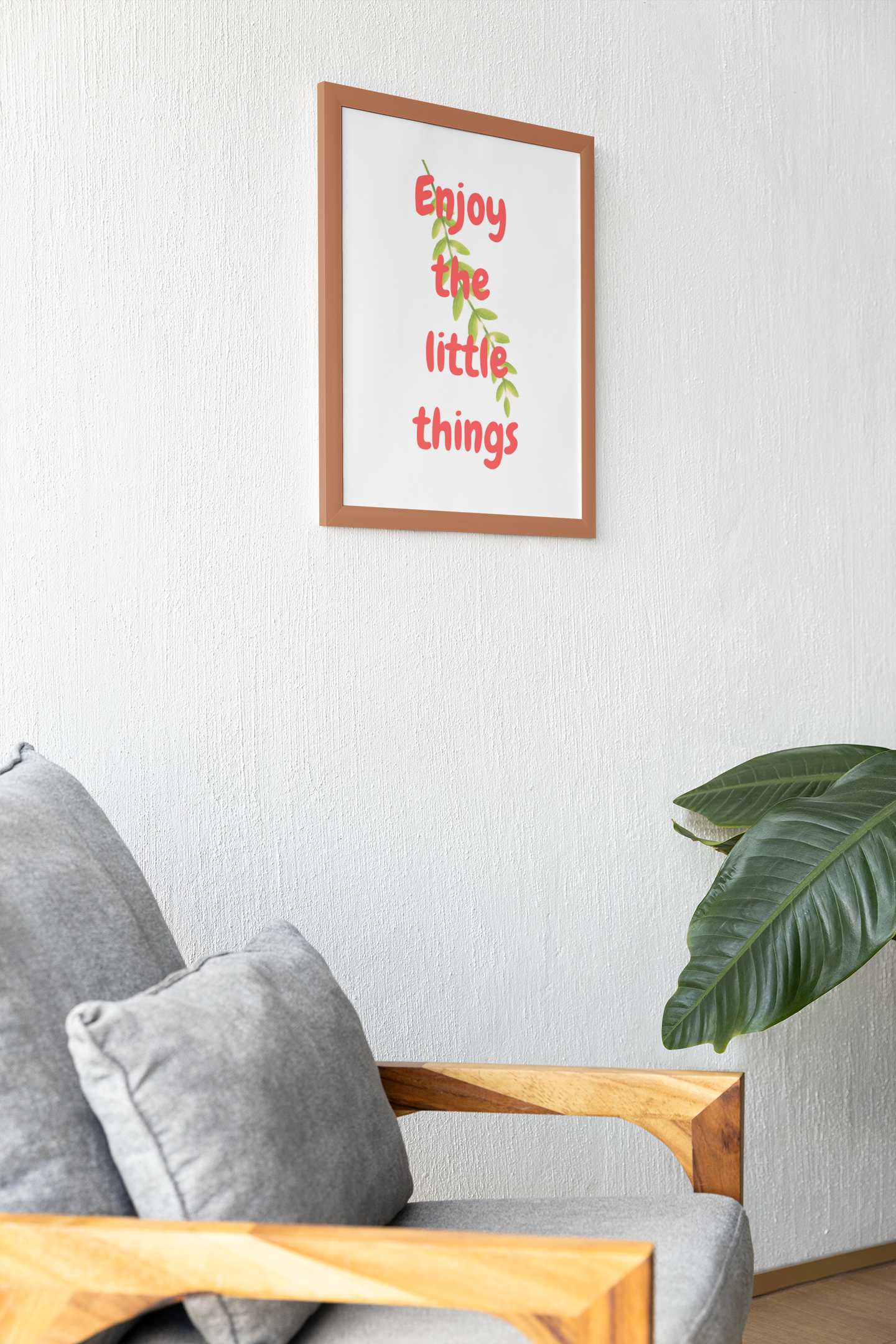 qoute wall art | Be Here Now & Less is More & Enjoy the Little Things