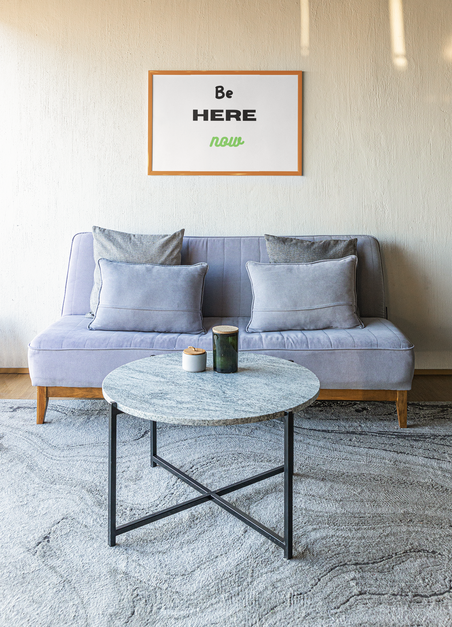 qoute wall art | Be Here Now & Less is More & Enjoy the Little Things