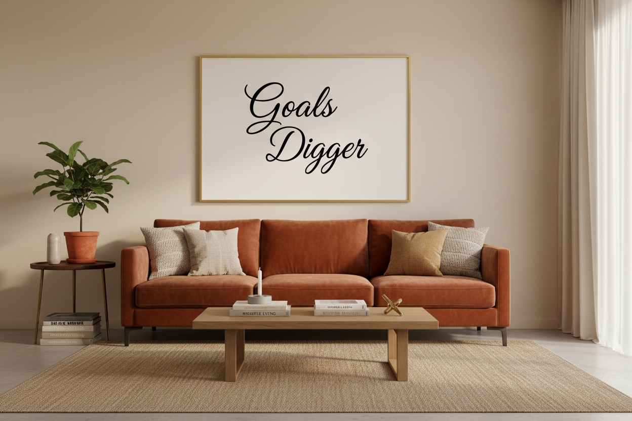 mockup salon art wall : Goals Digger